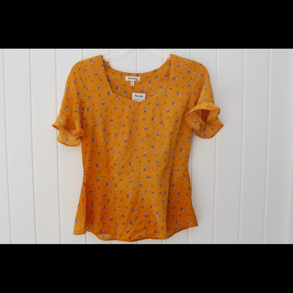 Yellow floral shirt
